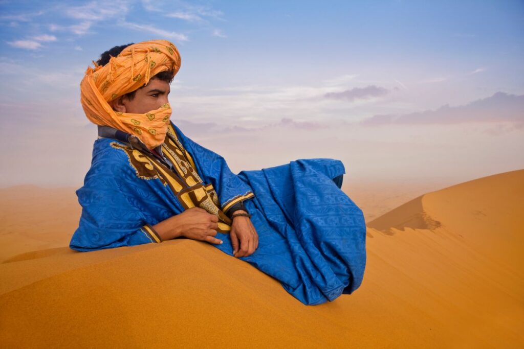 Moroccan man in Morocco desert