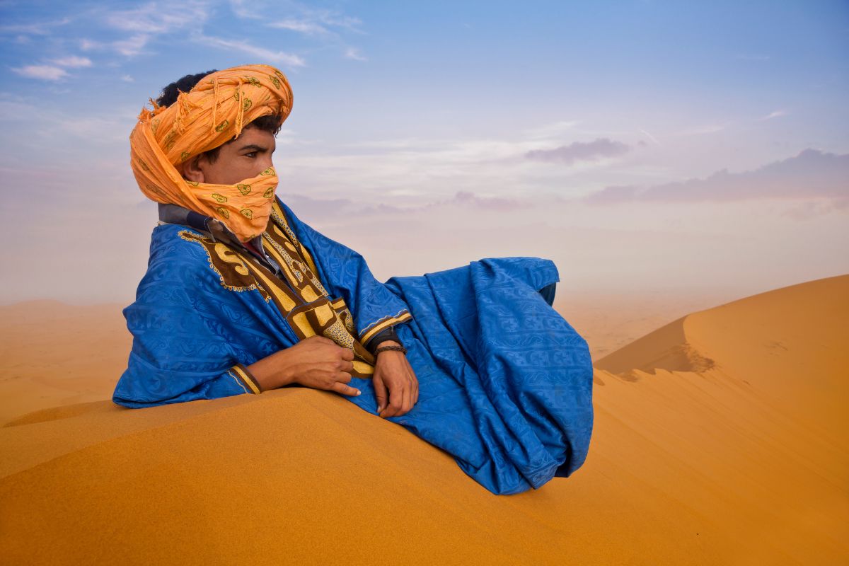 Moroccan man in Morocco desert